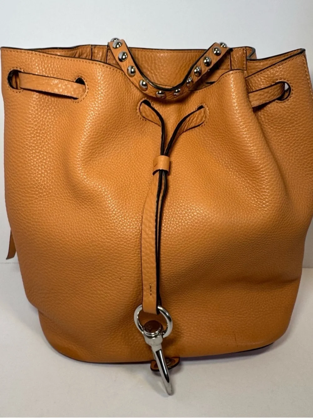 Beautiful Rebecca Minkoff Blythe studded leather drawstring backpack